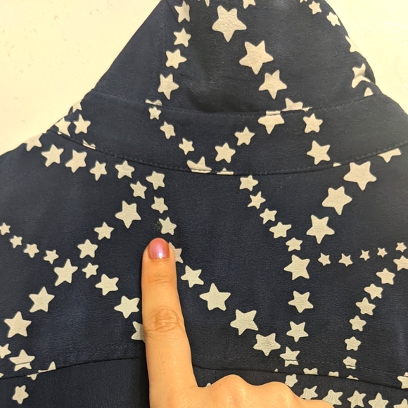 equipment STAR SILK LUCIDA DRESS POCKETS SZ XS $298 BLUE - Picture 5 of 5